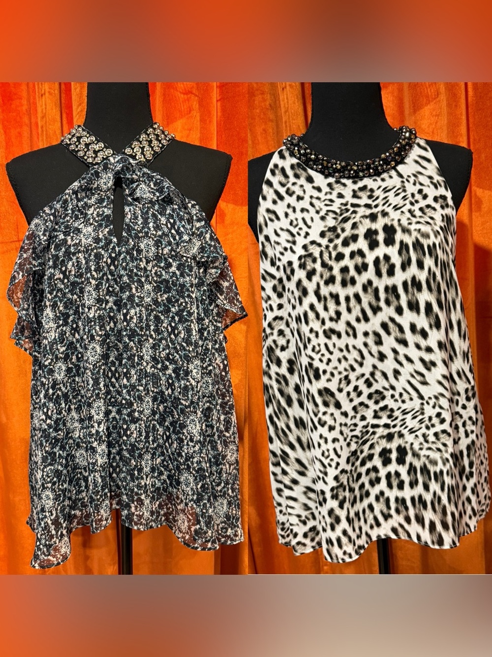 Lot Of 2 Jennifer Looez Tops/blouses Sz L